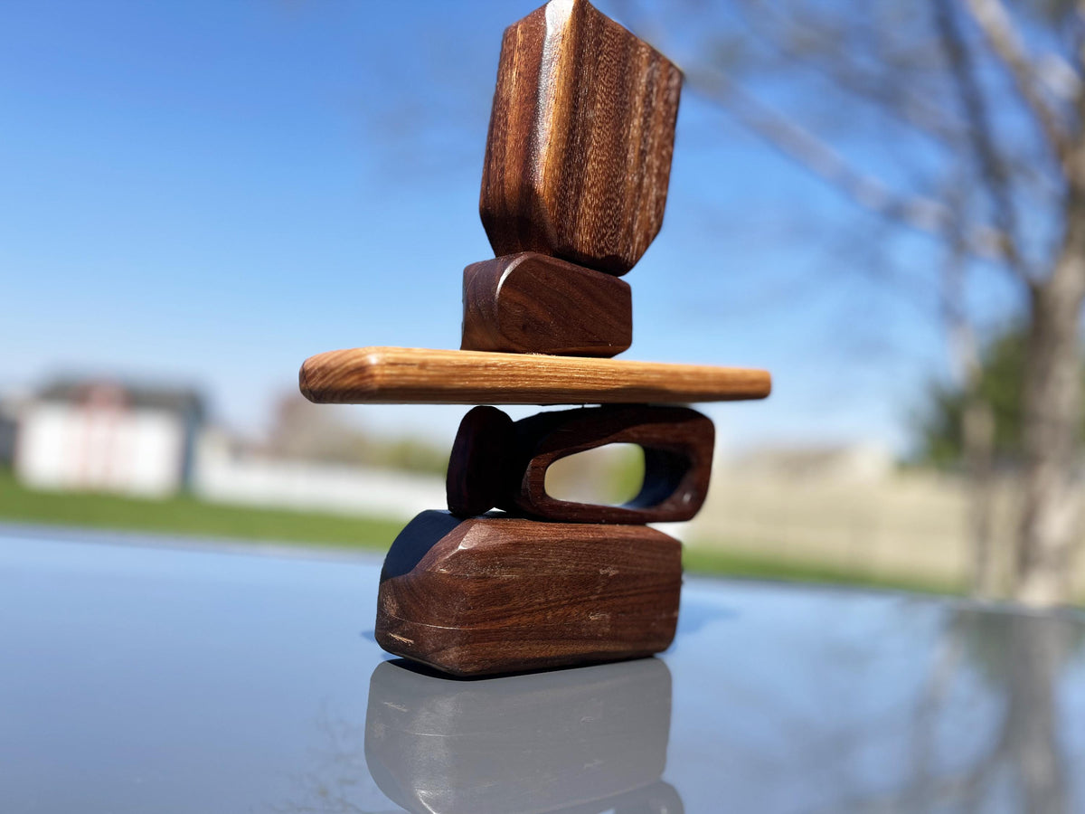 Wood Serenity Stack Sculpture