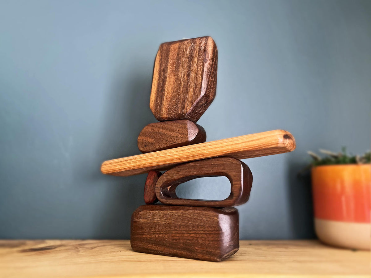 Wood Serenity Stack Sculpture