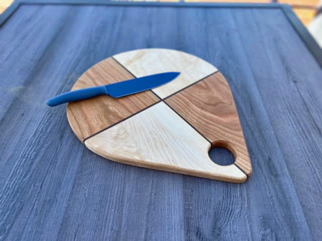 Tear Drop Shaped Wood Cutting Board