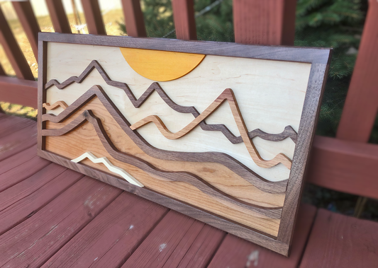 "Altitude" | Wood Mountain Wall Art