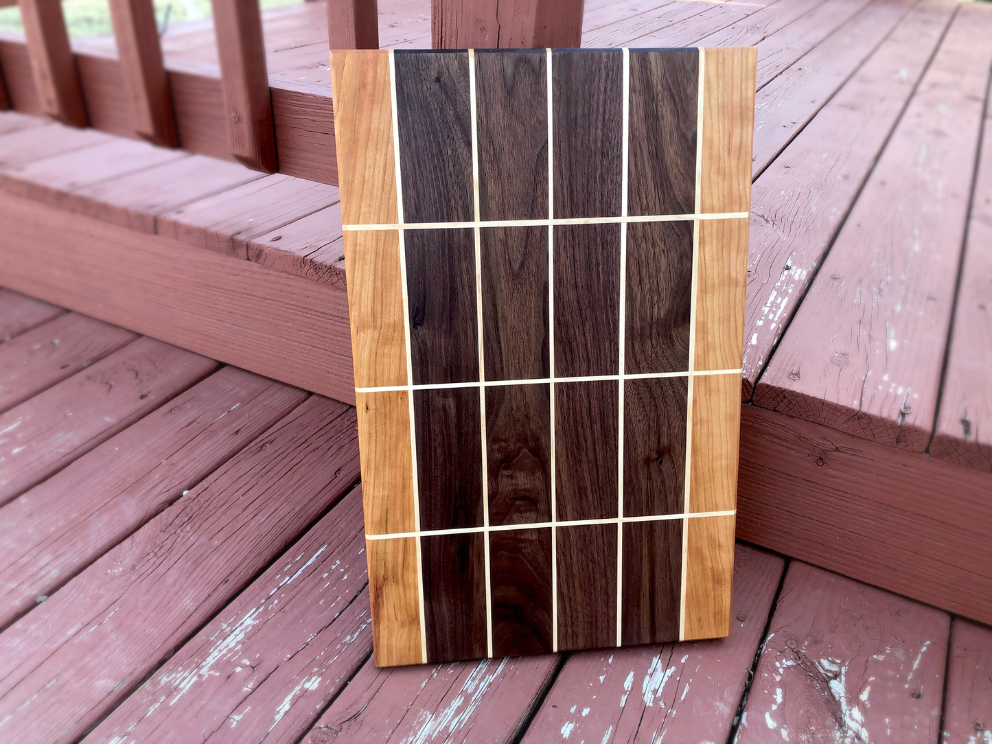 Beautiful Walnut, Cherry and Maple Cutting Board