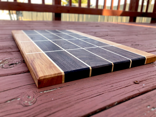 Beautiful Walnut, Cherry and Maple Cutting Board