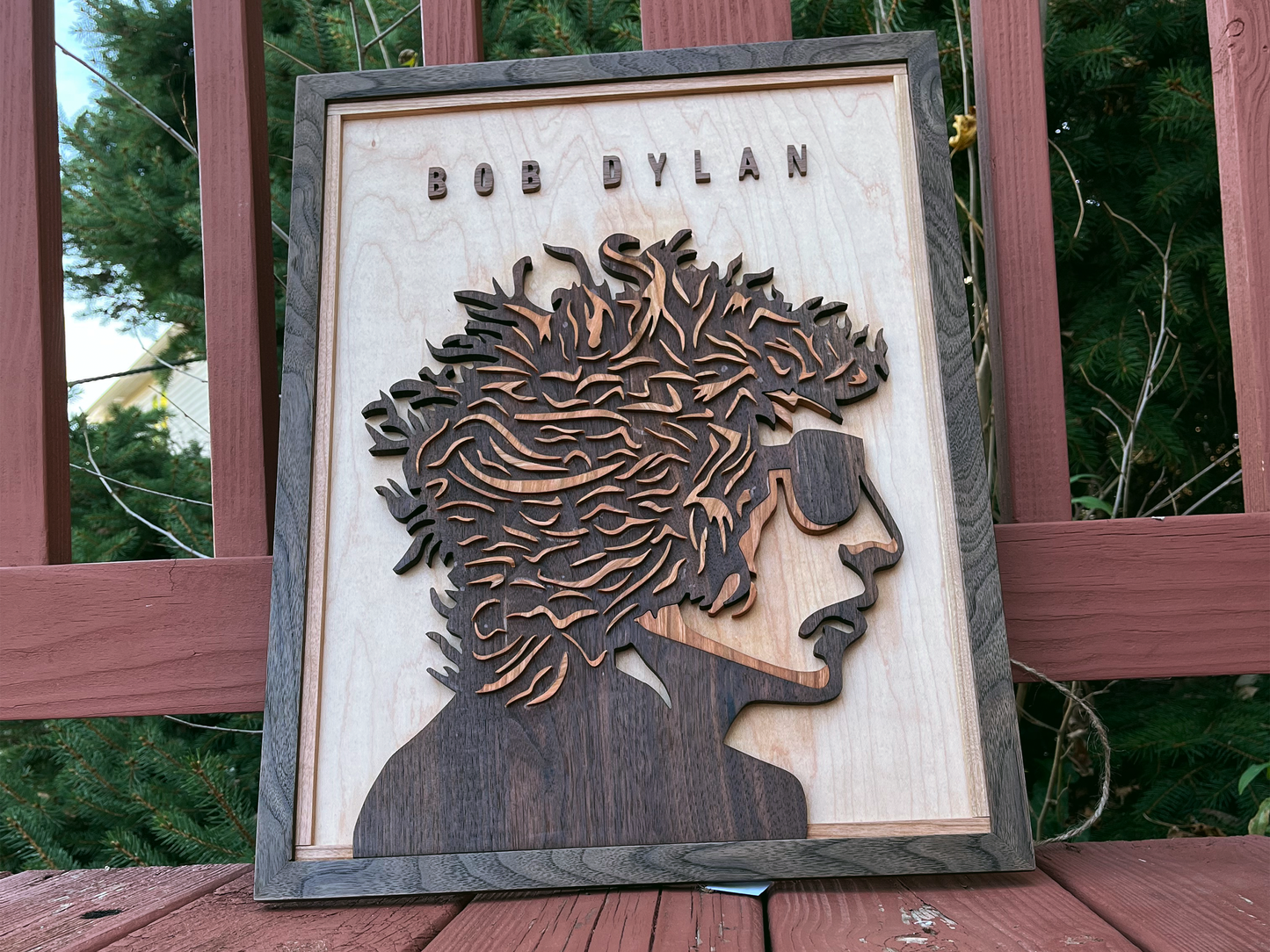 Wood Bob Dylan Wall Art