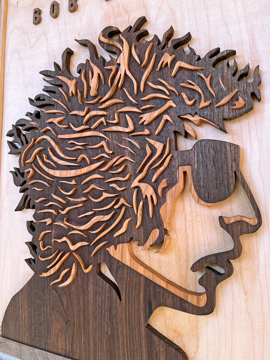 Wood Bob Dylan Wall Art