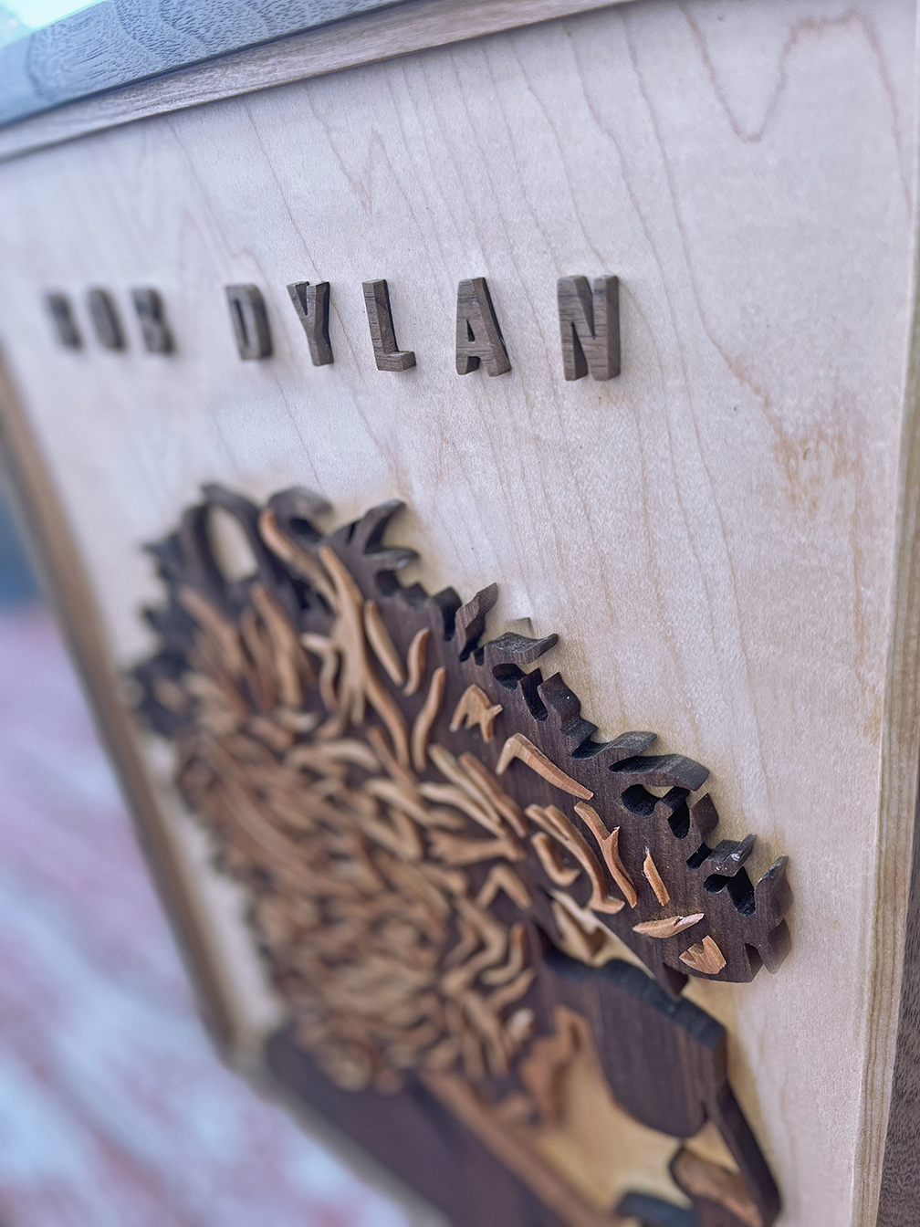 Wood Bob Dylan Wall Art