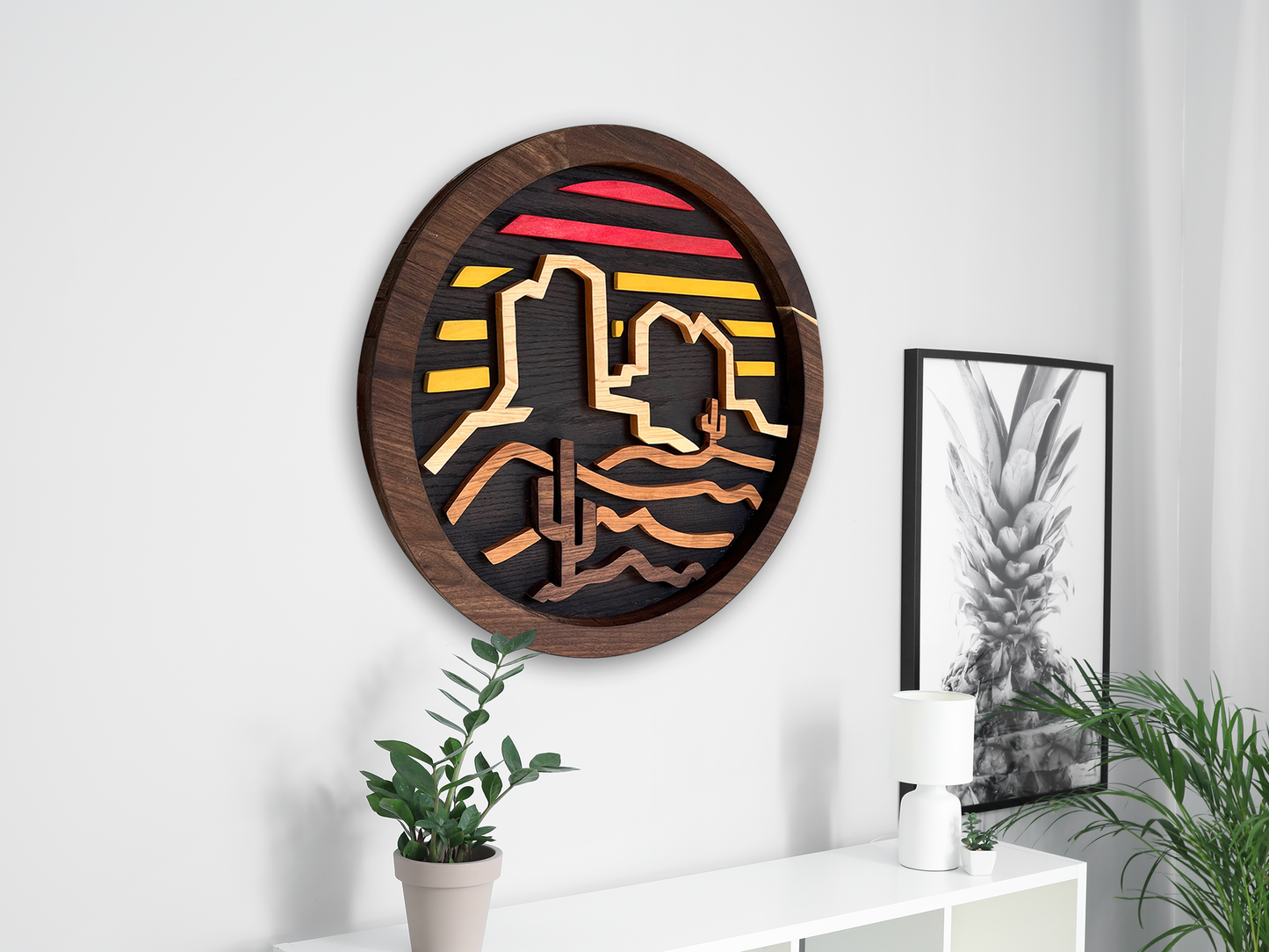 "Mesa" | Wood Desert Wall Art