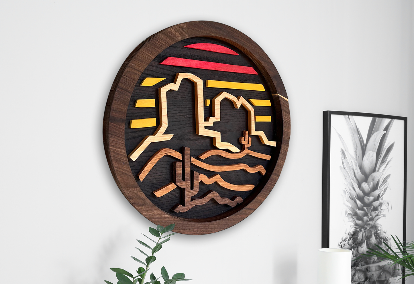 "Mesa" | Wood Desert Wall Art