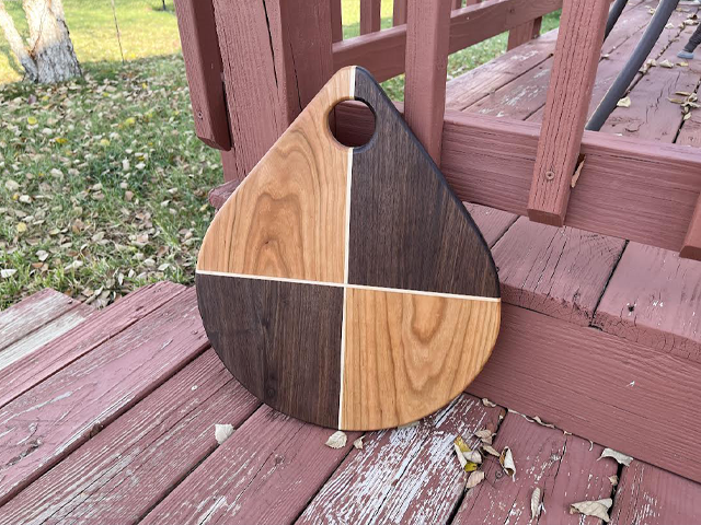 Tear Drop Shaped Wood Cutting Board