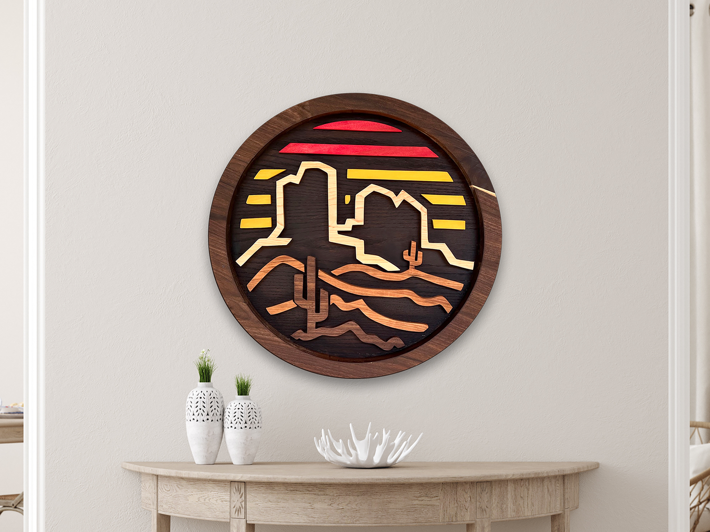 "Mesa" | Wood Desert Wall Art