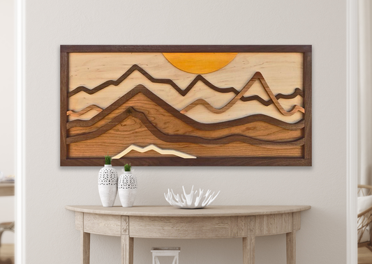 "Altitude" | Wood Mountain Wall Art