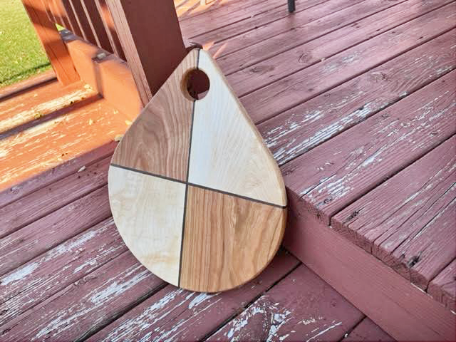 Tear Drop Shaped Wood Cutting Board